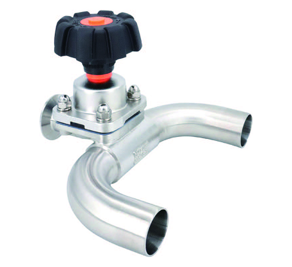 U-type three-way diaphragm valve